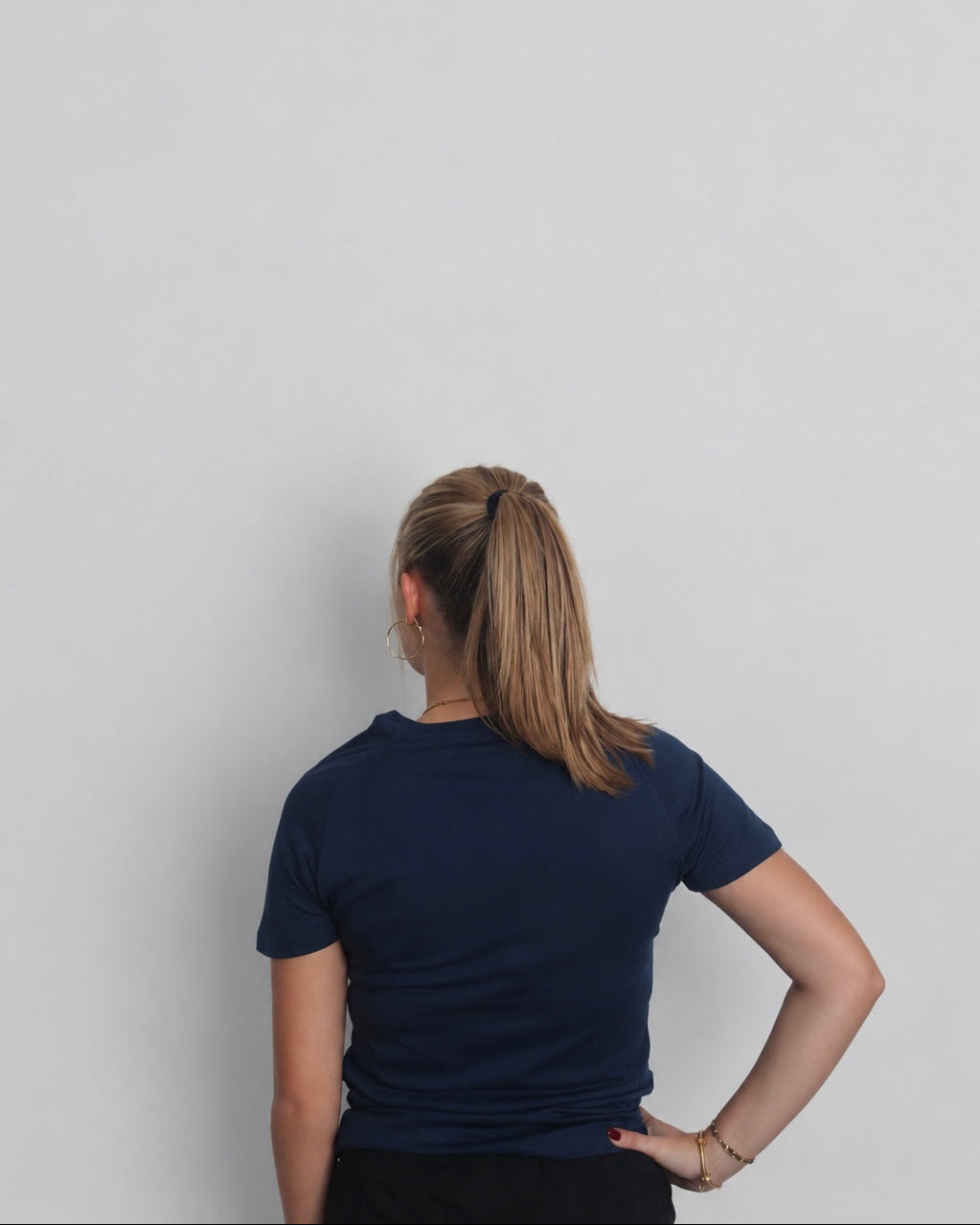 Dames sportshirt navy