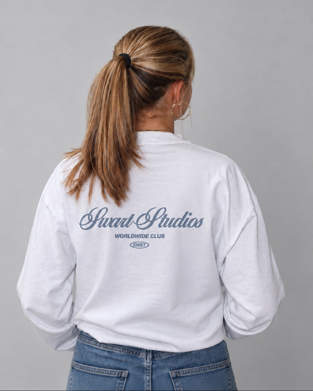 Signature longsleeve dusty blue