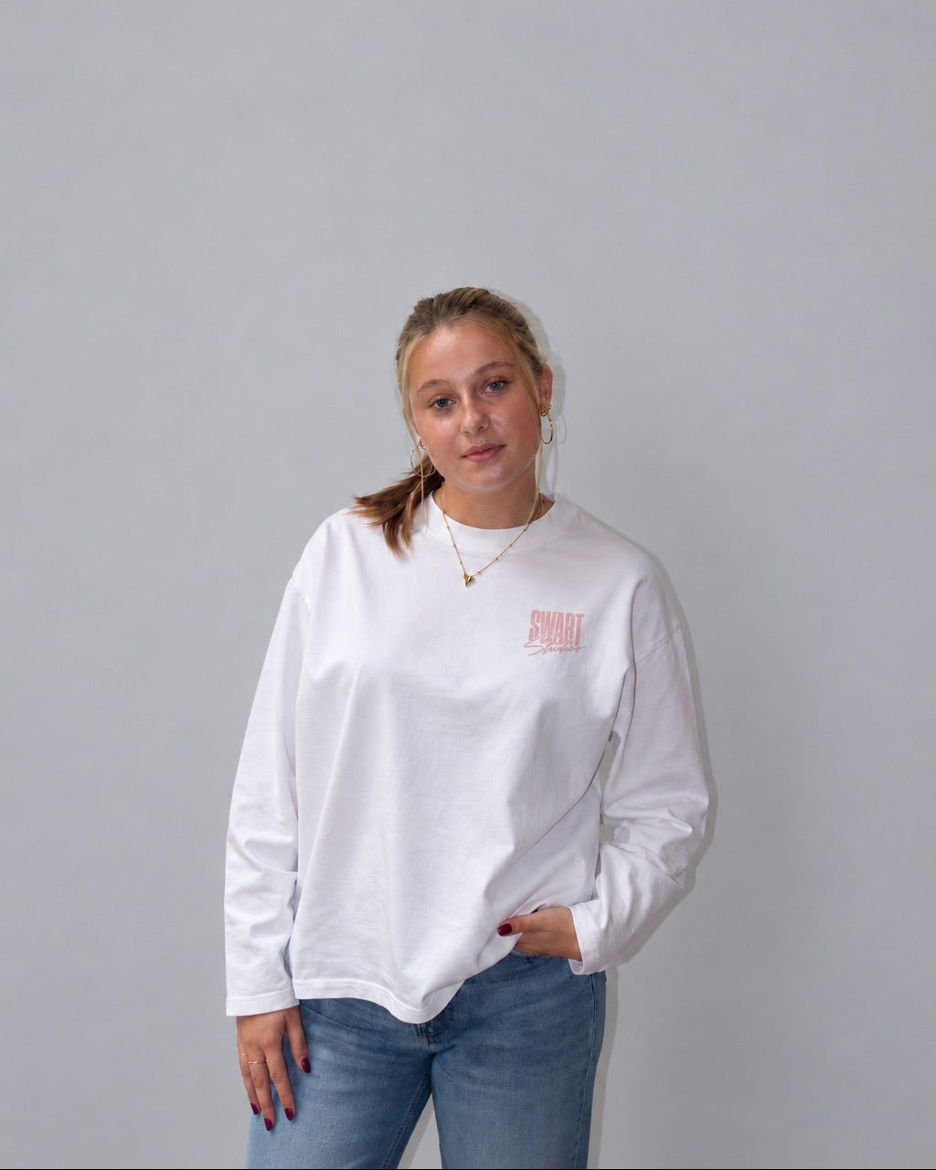 Statement longsleeve soft pink