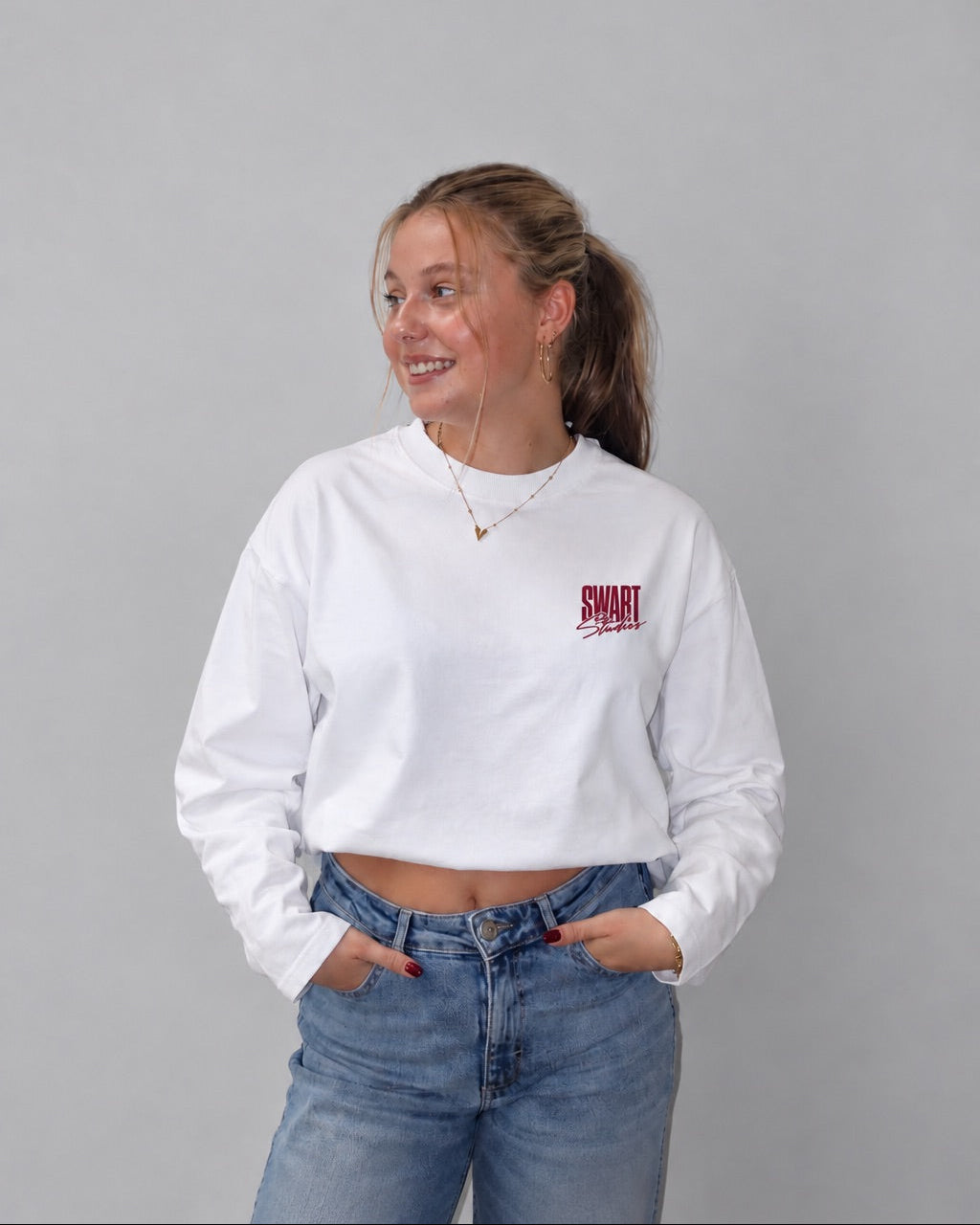 Statement longsleeve burgundy