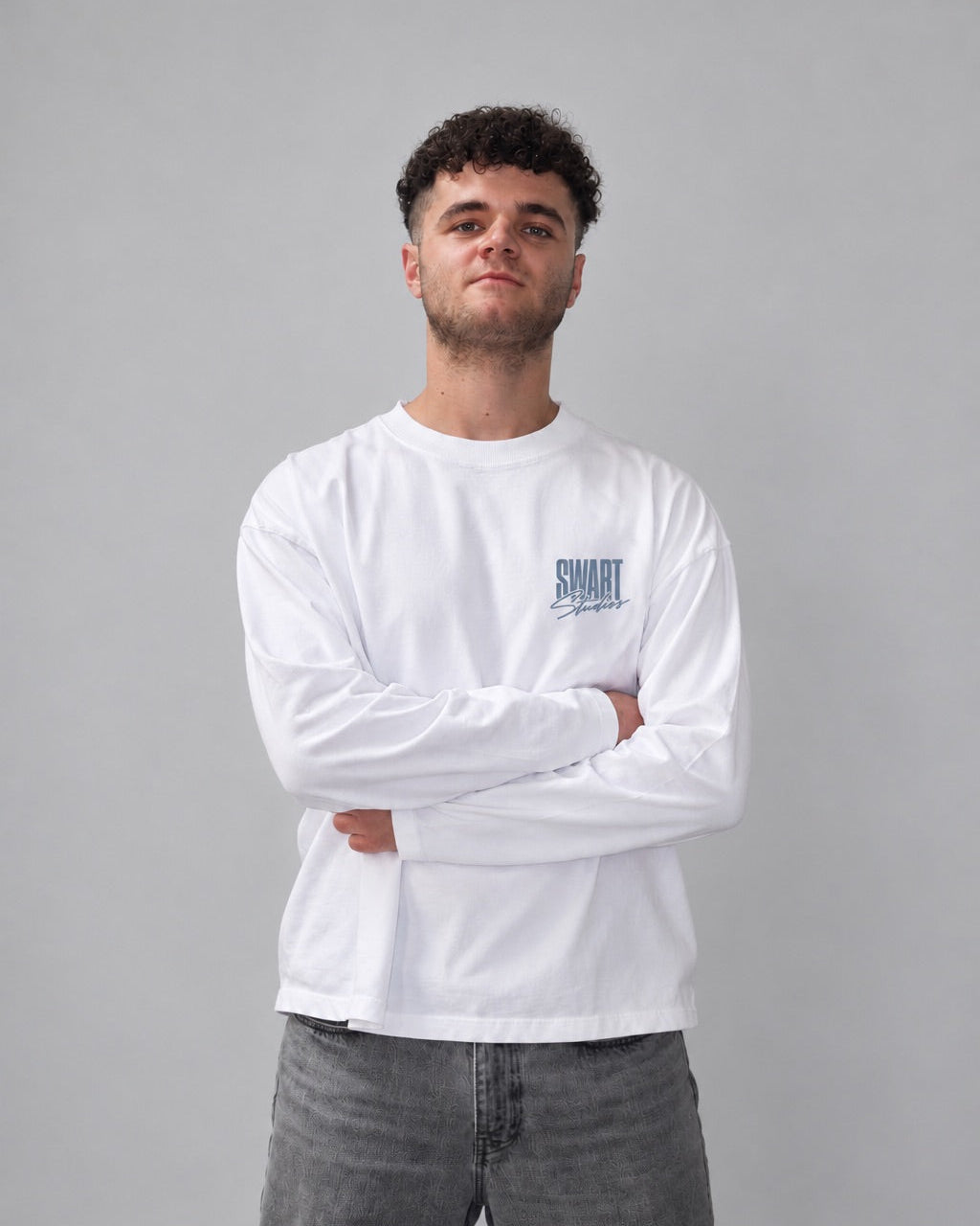 Statement longsleeve dusty blue