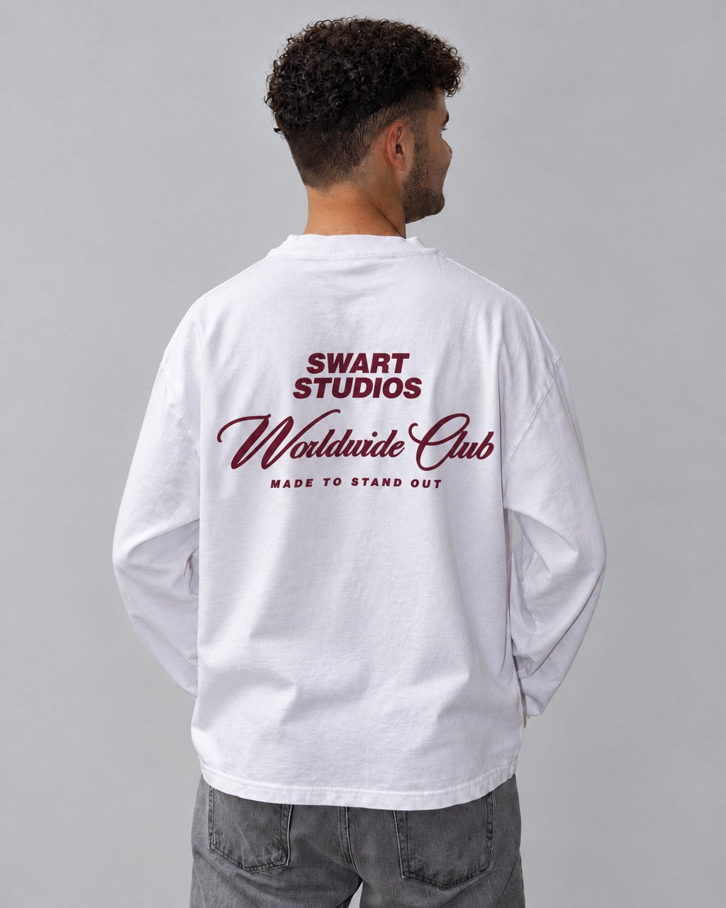 Worldwide club longsleeve burgundy
