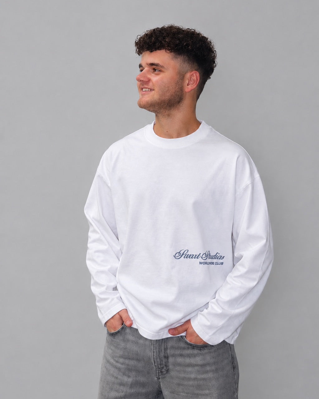 Signature longsleeve dusty blue