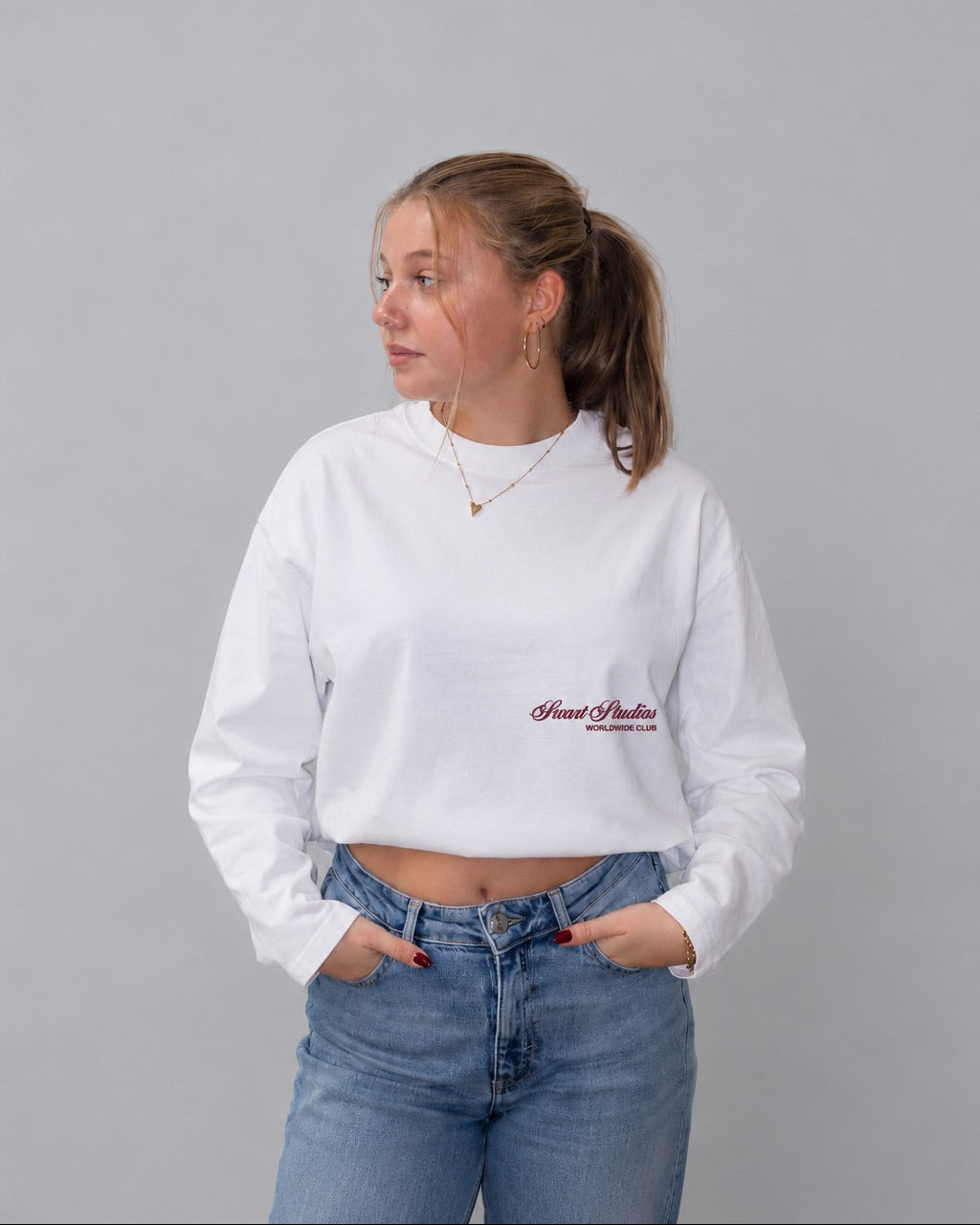 Signature longsleeve burgundy