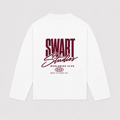 Statement longsleeve burgundy