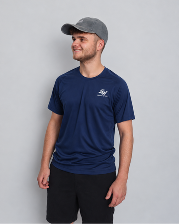 Heren sportshirt navy