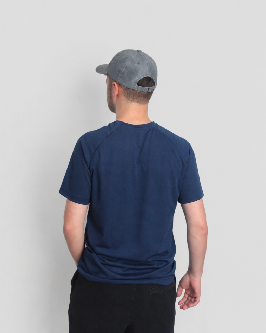 Heren sportshirt navy