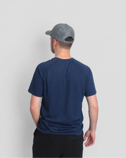 Heren sportshirt navy