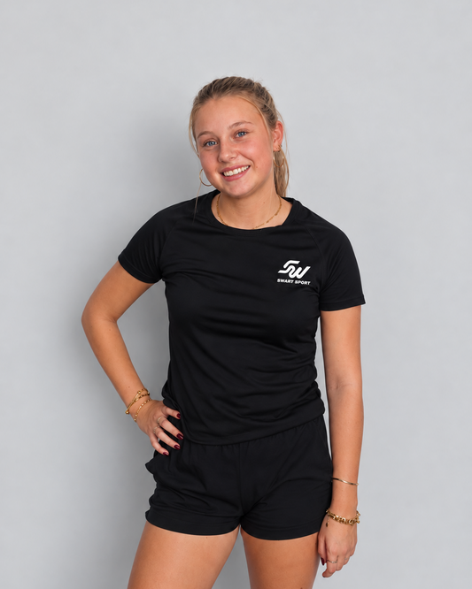 Dames sportshirt black